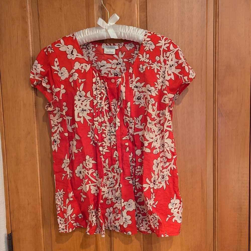 Van Heusen Red Floral Blouse